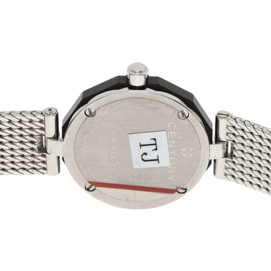 CENTURY Watches Quartz Stainless Steel , Stainless Steel Silver Time Gem 1P Diamond black dial Women Used Authentic