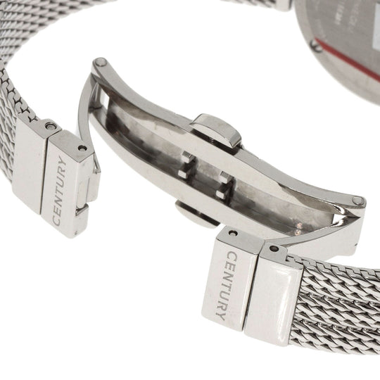 CENTURY Watches Quartz Stainless Steel , Stainless Steel Silver Time Gem 1P Diamond black dial Women Used Authentic