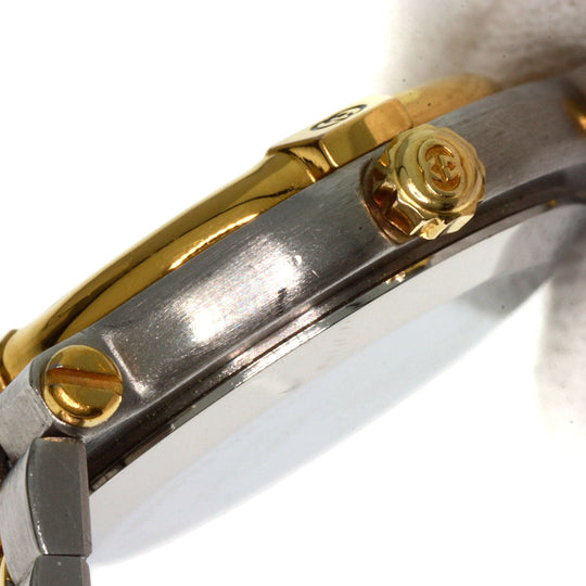 GUCCI Watches Quartz 9000L Stainless Steel , SSxGP , Gold Plated gold Round face Ivory dial Women Used Authentic