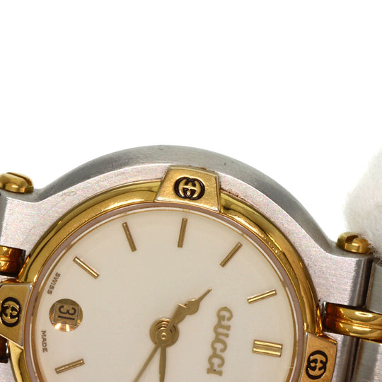 GUCCI Watches Quartz 9000L Stainless Steel , SSxGP , Gold Plated gold Round face Ivory dial Women Used Authentic