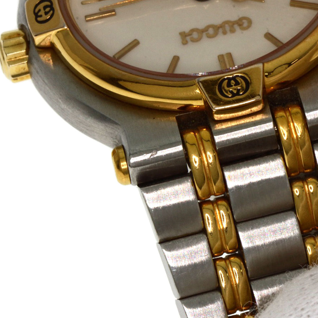 GUCCI Watches Quartz 9000L Stainless Steel , SSxGP , Gold Plated gold Round face Ivory dial Women Used Authentic