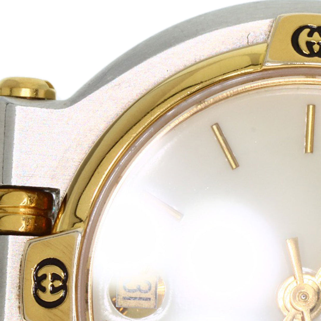 GUCCI Watches Quartz 9000L Stainless Steel , SSxGP , Gold Plated gold Round face Ivory dial Women Used Authentic