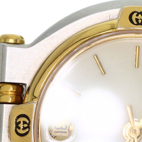 GUCCI Watches Quartz 9000L Stainless Steel , SSxGP , Gold Plated gold Round face Ivory dial Women Used Authentic