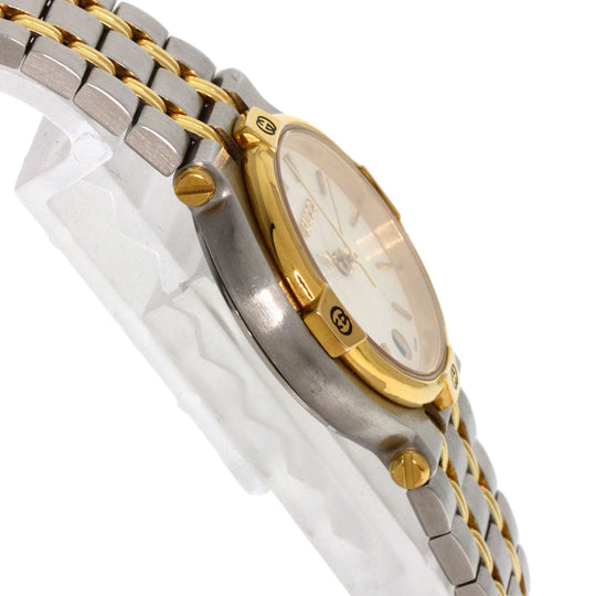 GUCCI Watches Quartz 9000L Stainless Steel , SSxGP , Gold Plated gold Round face Ivory dial Women Used Authentic