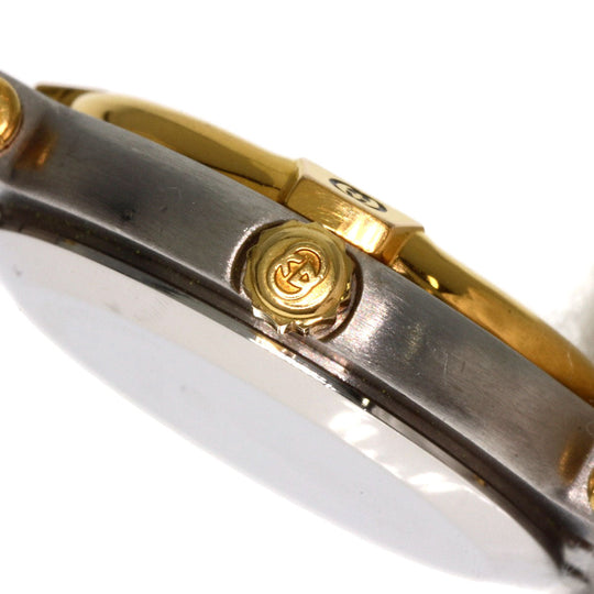 GUCCI Watches Quartz 9000L Stainless Steel , SSxGP , Gold Plated gold Round face Ivory dial Women Used Authentic