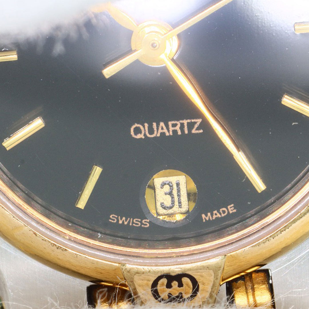 GUCCI Watches Quartz 9000L Stainless Steel gold Round face black dial