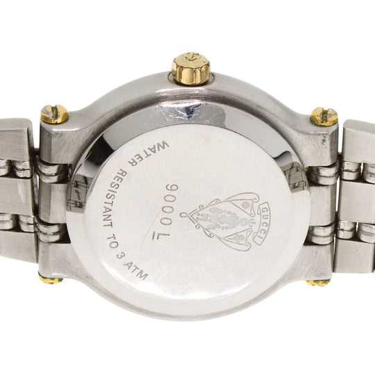 GUCCI Watches Quartz 9000L Stainless Steel gold Round face black dial