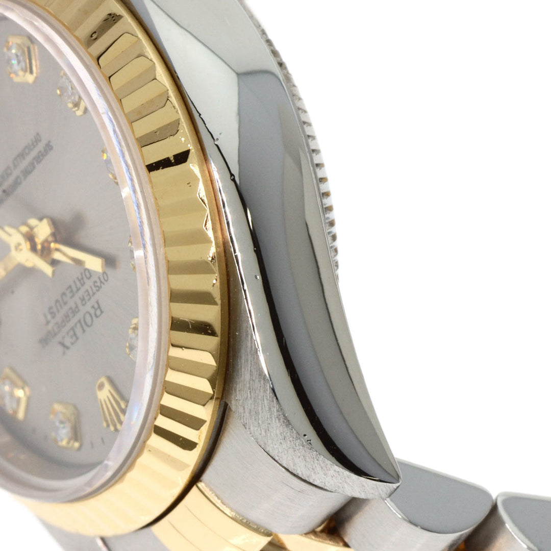 ROLEX Watches Mechanical Automatic 79173G Stainless Steel , SSxK18YG gold Datejust 10P Diamond gray dial Women Used Authentic