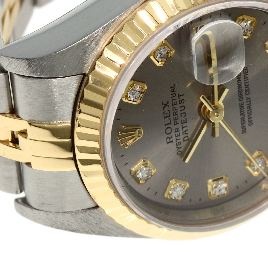 ROLEX Watches Mechanical Automatic 79173G Stainless Steel , SSxK18YG gold Datejust 10P Diamond gray dial Women Used Authentic