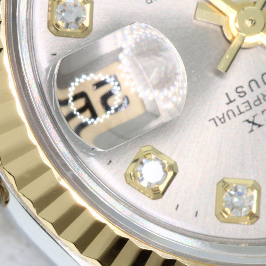 ROLEX Watches Mechanical Automatic 79173G Stainless Steel , SSxK18YG gold Datejust 10P Diamond gray dial Women Used Authentic