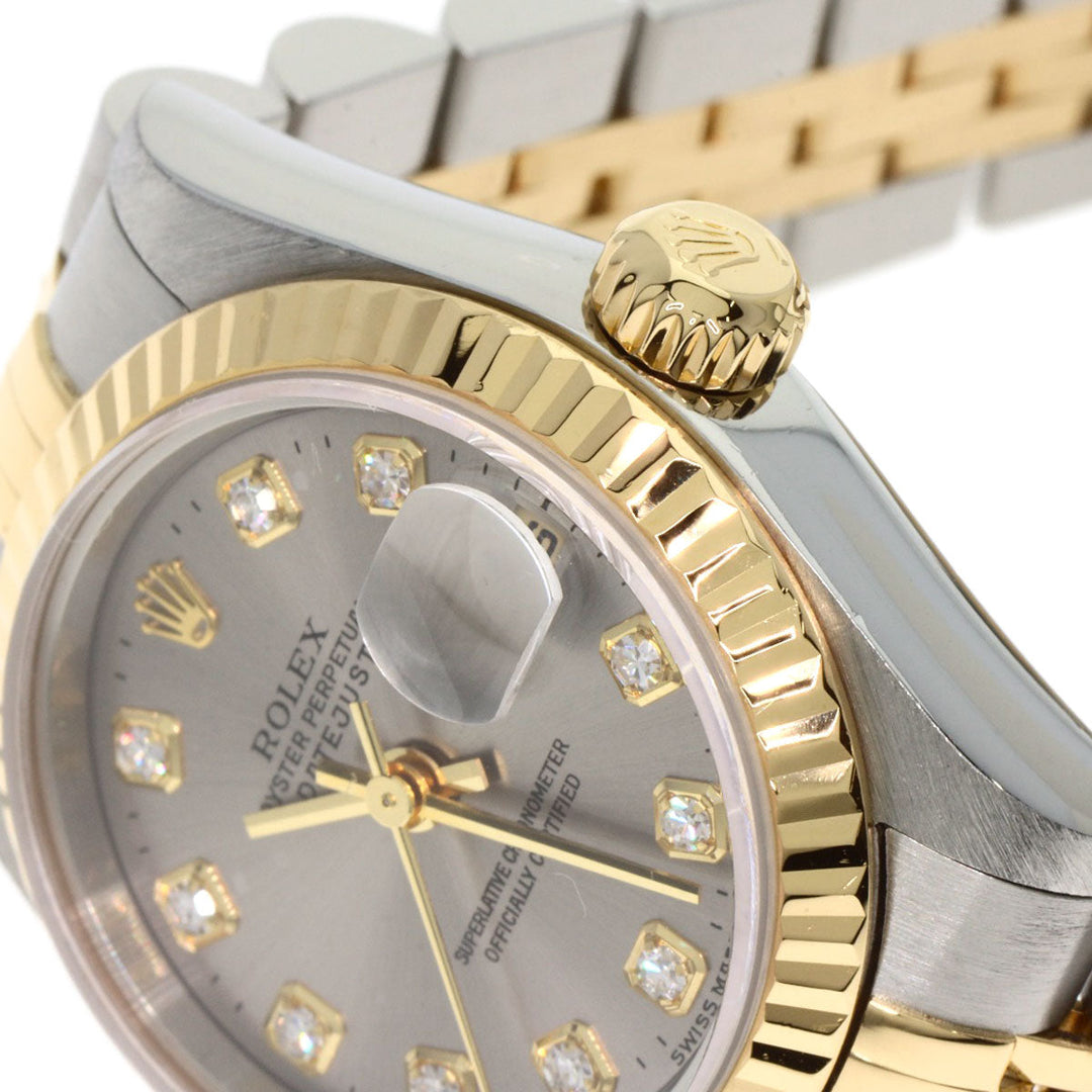 ROLEX Watches Mechanical Automatic 79173G Stainless Steel , SSxK18YG gold Datejust 10P Diamond gray dial Women Used Authentic