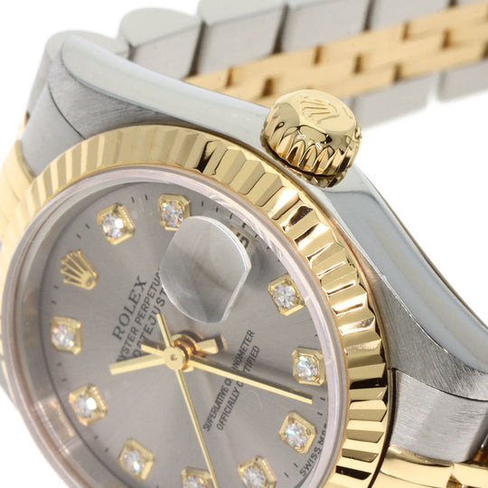 ROLEX Watches Mechanical Automatic 79173G Stainless Steel , SSxK18YG gold Datejust 10P Diamond gray dial Women Used Authentic
