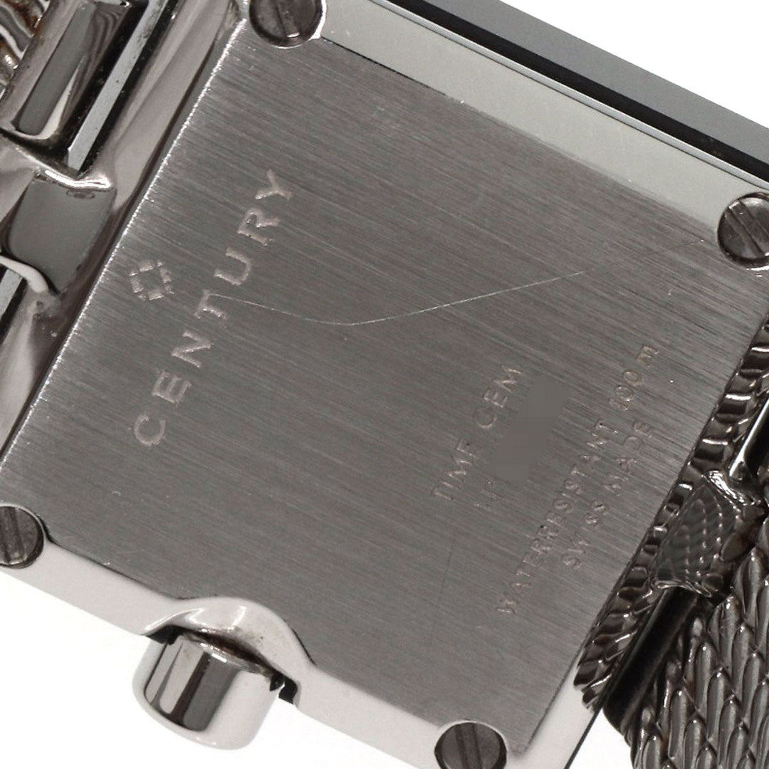 CENTURY Watches Quartz Stainless Steel , Stainless Steel Silver Time gem black dial Women Used Authentic