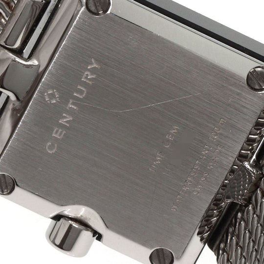 CENTURY Watches Quartz Stainless Steel , Stainless Steel Silver Time gem black dial Women Used Authentic