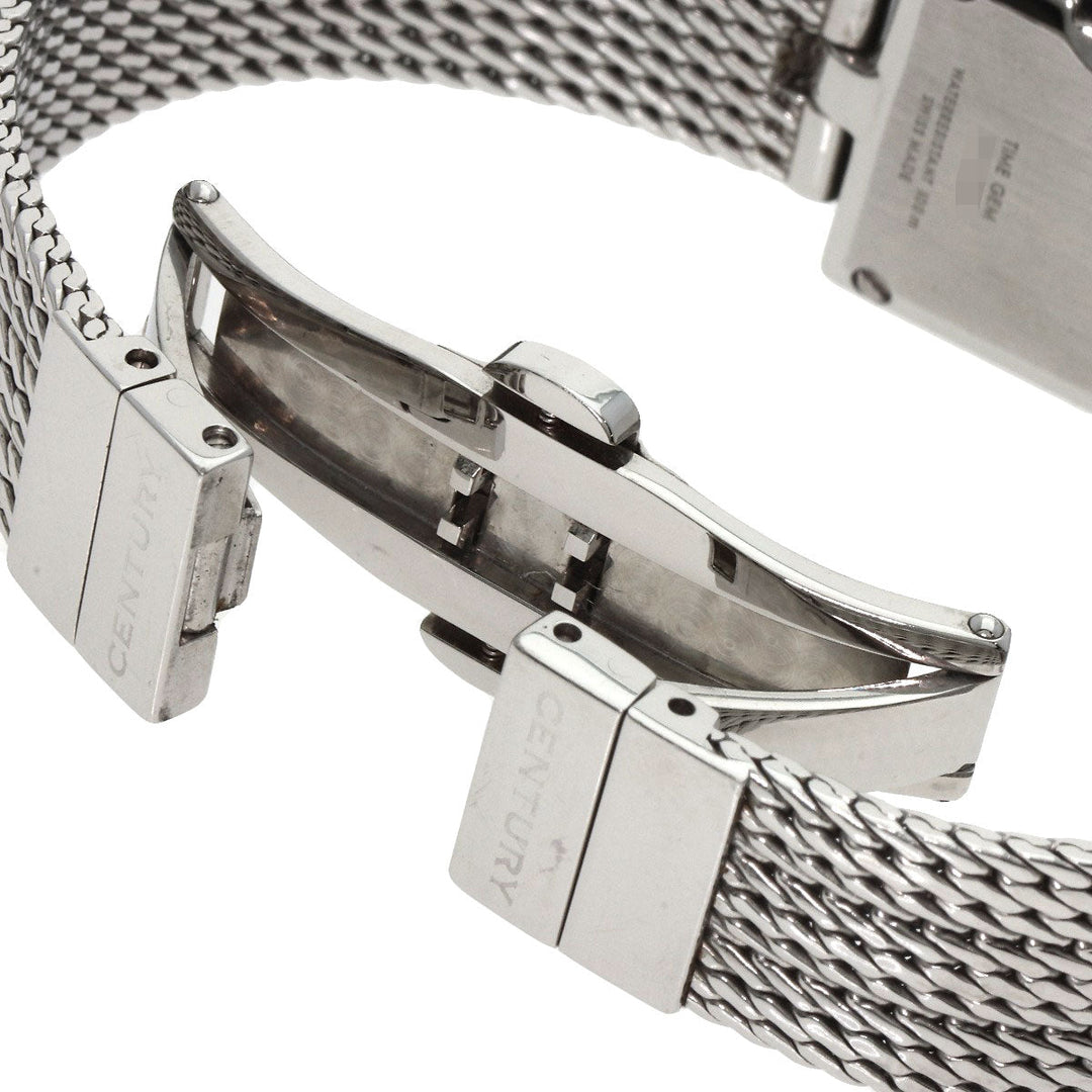 CENTURY Watches Quartz Stainless Steel , Stainless Steel Silver Time gem black dial Women Used Authentic