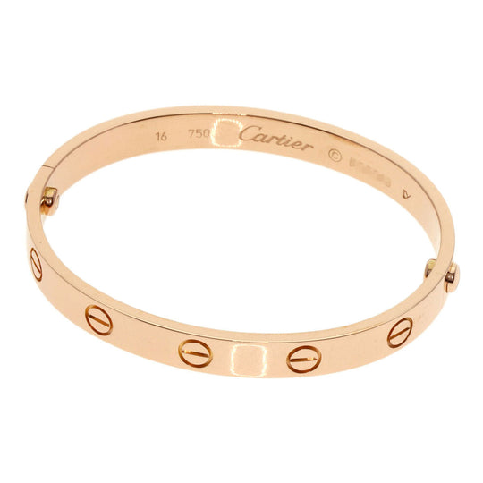 CARTIER bracelet 18K Pink Gold gold Love Bracelet with Driver #16 Women Used Authentic