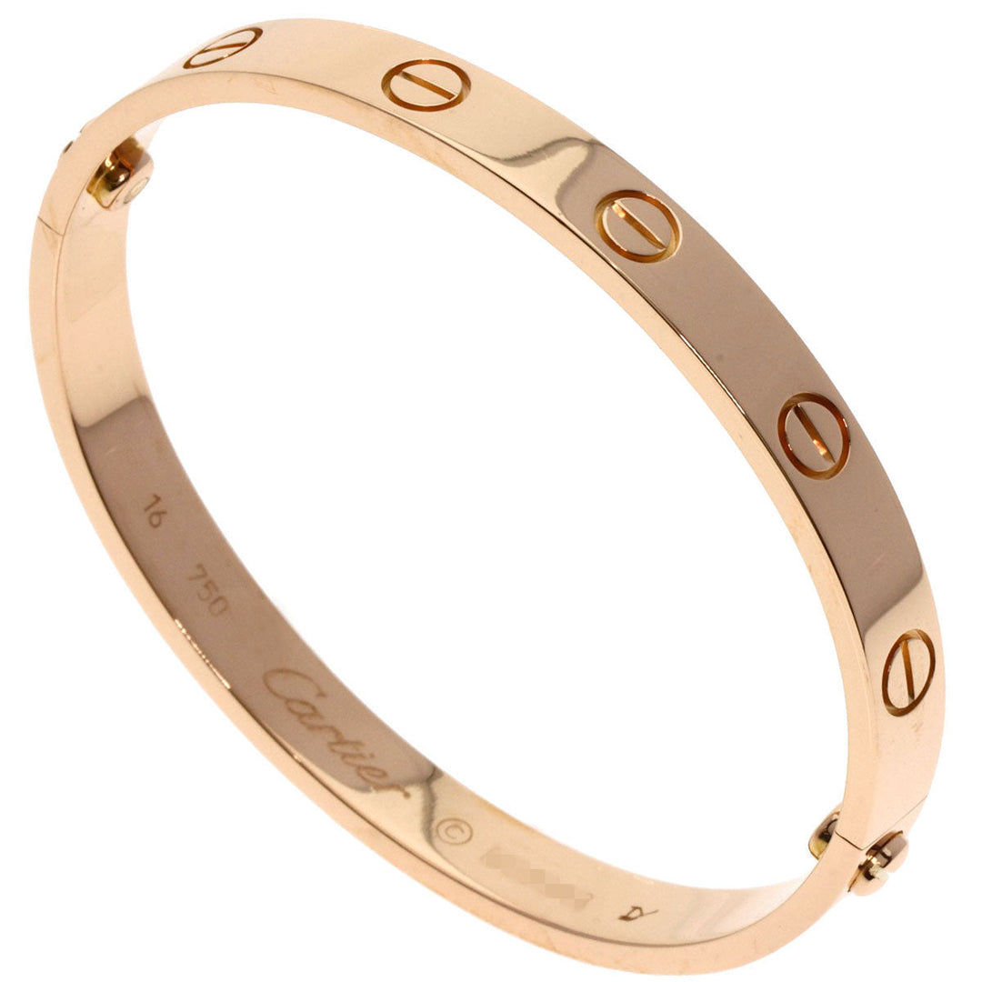 CARTIER bracelet 18K Pink Gold gold Love Bracelet with Driver #16 Women Used Authentic