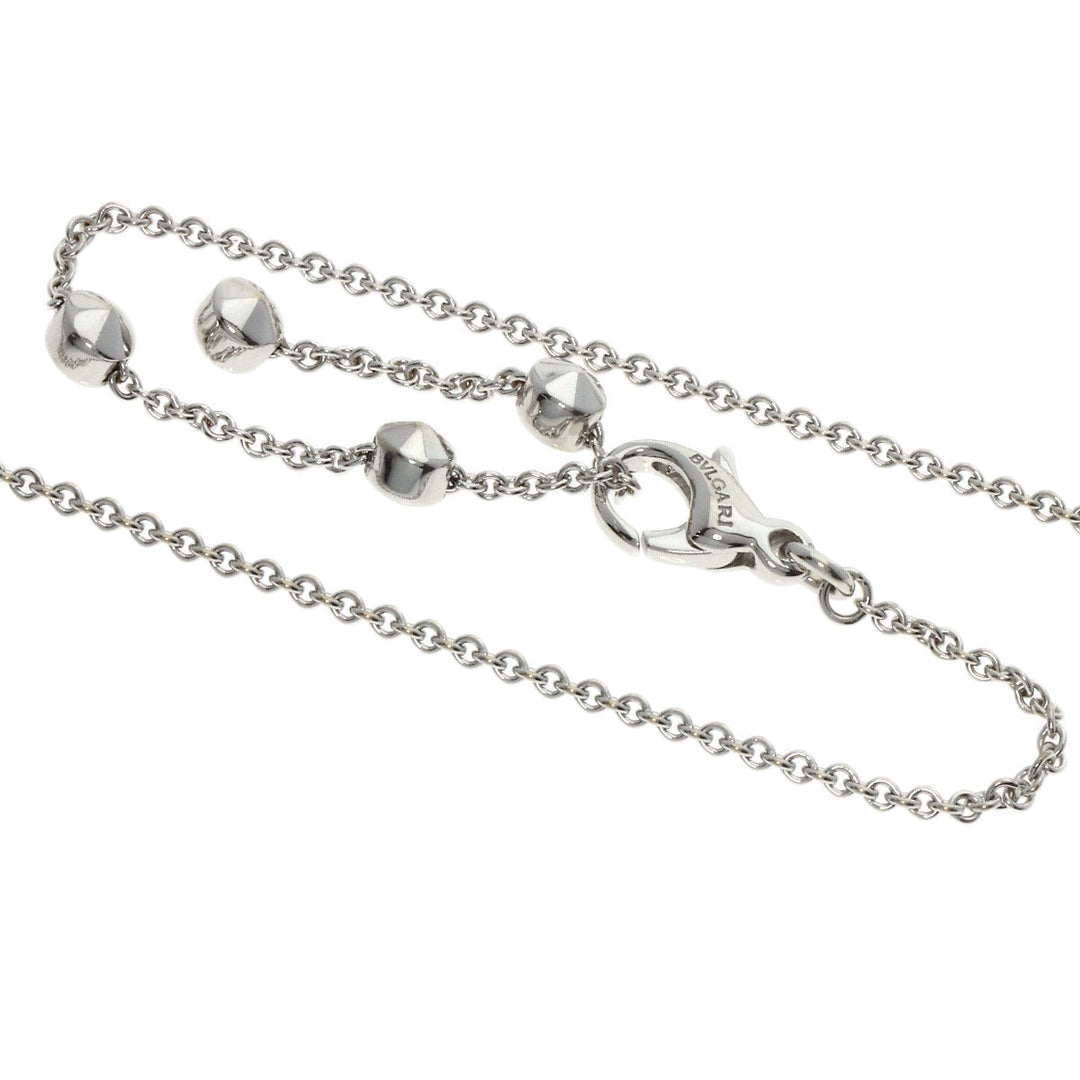 BVLGARI Necklace K18WG Silver Lucia Blue Topaz Diamond