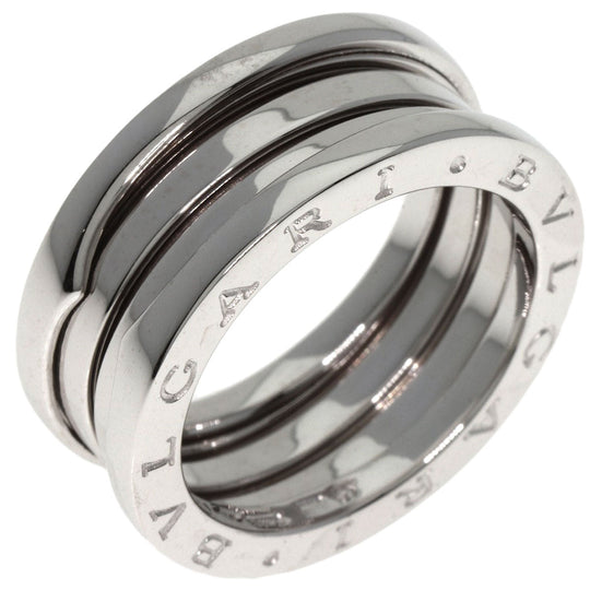 BVLGARI Ring K18WG Silver B-zero1 B-zero One 2 Band #57 Women Used Authentic