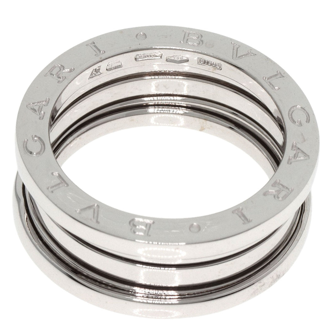 BVLGARI Ring K18WG Silver B-zero1 B-zero One 2 Band #57 Women Used Authentic