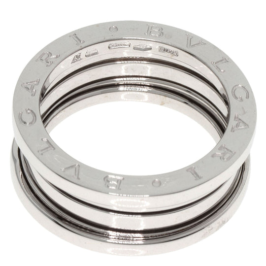 BVLGARI Ring K18WG Silver B-zero1 B-zero One 2 Band #57 Women Used Authentic
