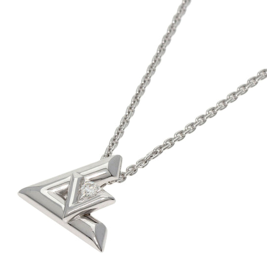 LOUIS VUITTON Necklace K18WG Silver Pandantif LV Volt One PM