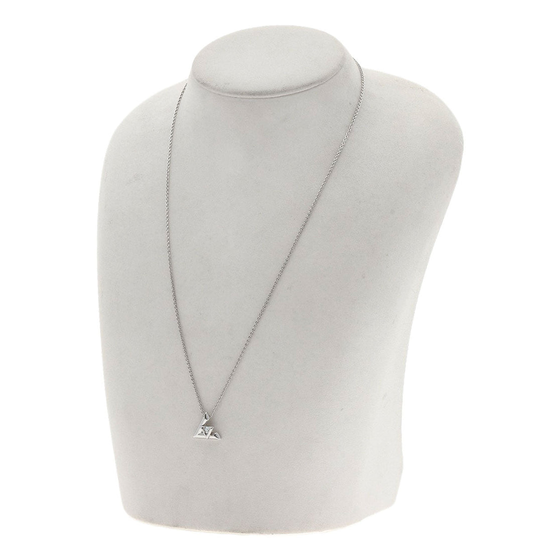 LOUIS VUITTON Necklace K18WG Silver Pandantif LV Volt One PM
