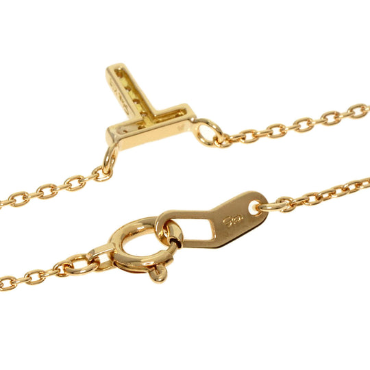 STAR JEWELRY Necklace 18K Yellow Gold gold Initial T Women Used Authentic