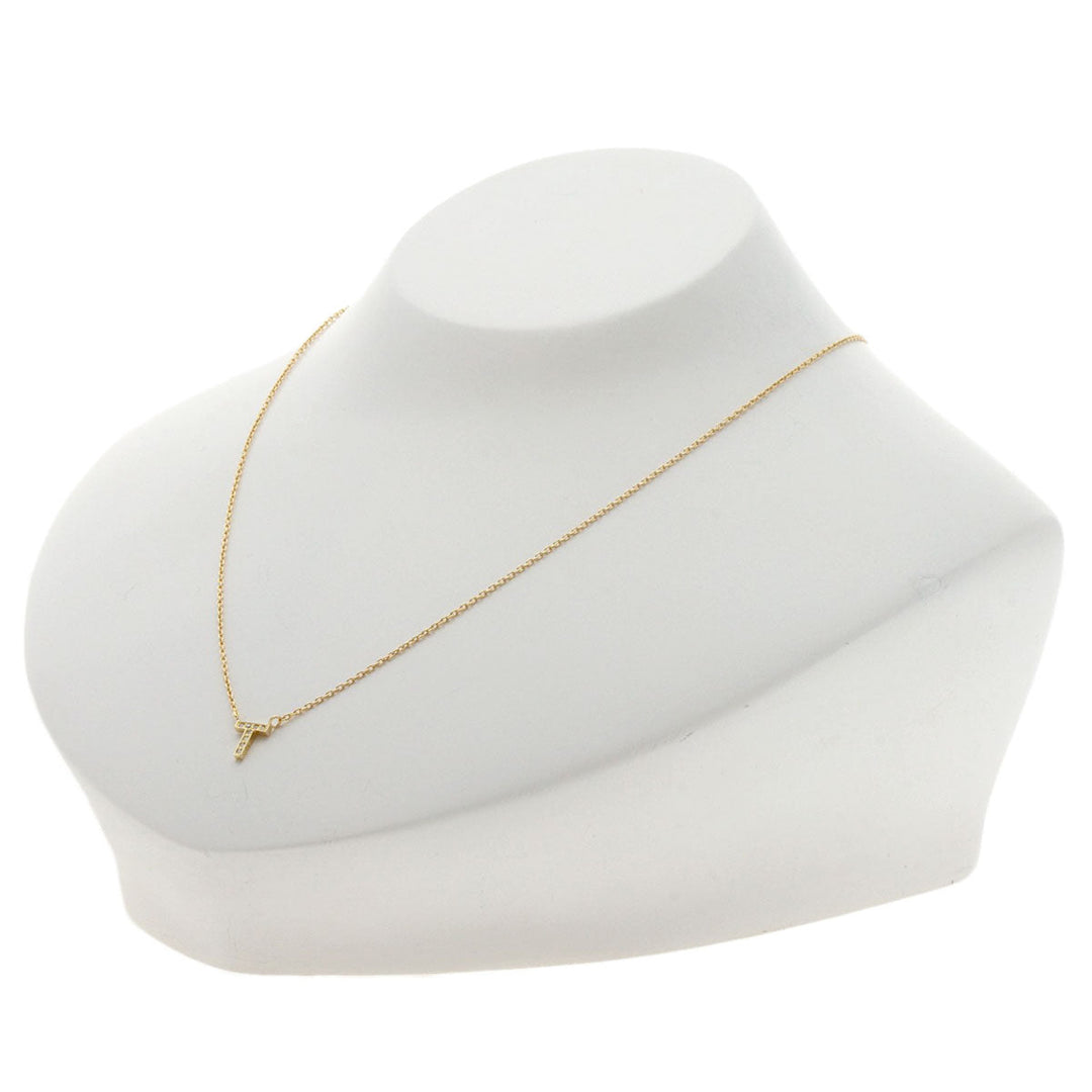 STAR JEWELRY Necklace 18K Yellow Gold gold Initial T Women Used Authentic