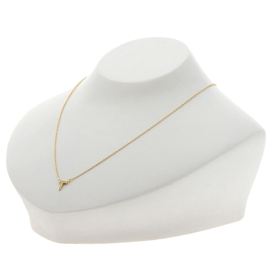 STAR JEWELRY Necklace 18K Yellow Gold gold Initial T Women Used Authentic