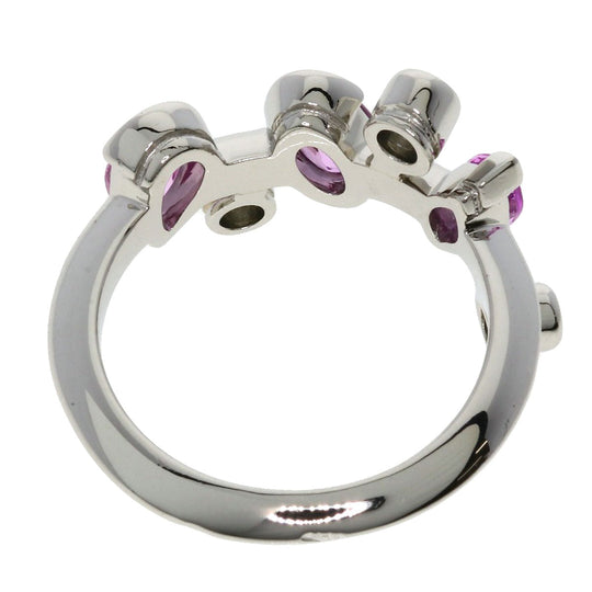 CARTIER Ring PT950 Silver Melimelo Pink Sapphire Diamond #49