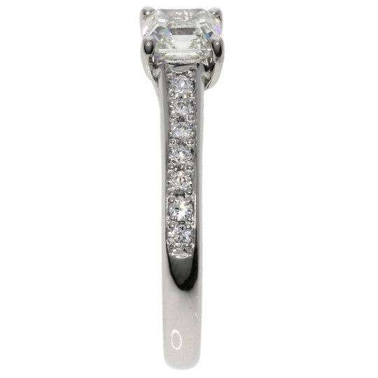 LAZAREKAPLAN Ring PT900 Silver diamond Women Used Authentic