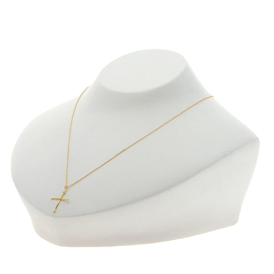 AHKAH Necklace 18K Yellow Gold gold Spindleigh Cross Women Used Authentic