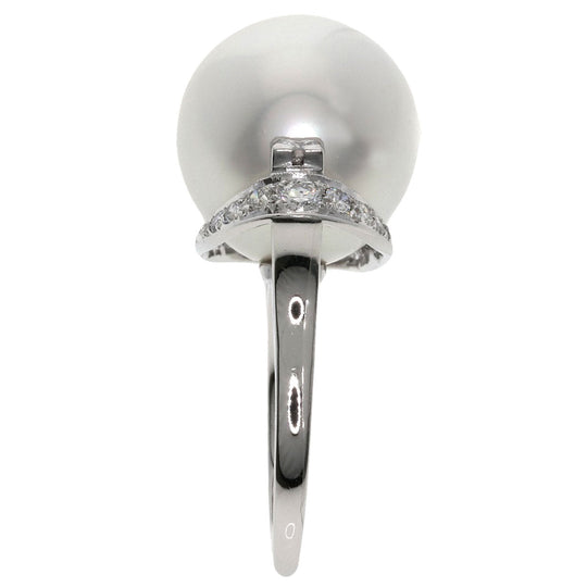 MIKIMOTO Ring PT Silver Pearl pearl diamond