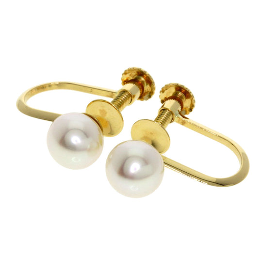 TASAKI Earring 18K Yellow Gold gold Pearl Earrings Women Used Authentic