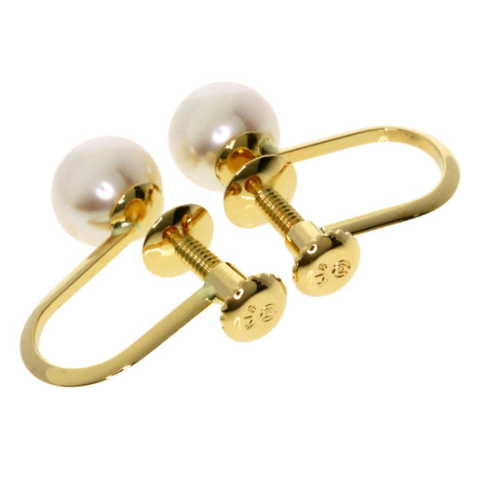 TASAKI Earring 18K Yellow Gold gold Pearl Earrings Women Used Authentic