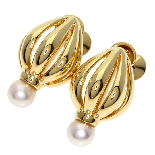 MIKIMOTO Earring 18K Yellow Gold gold Pearl Women Used Authentic