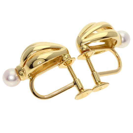MIKIMOTO Earring 18K Yellow Gold gold Pearl Women Used Authentic