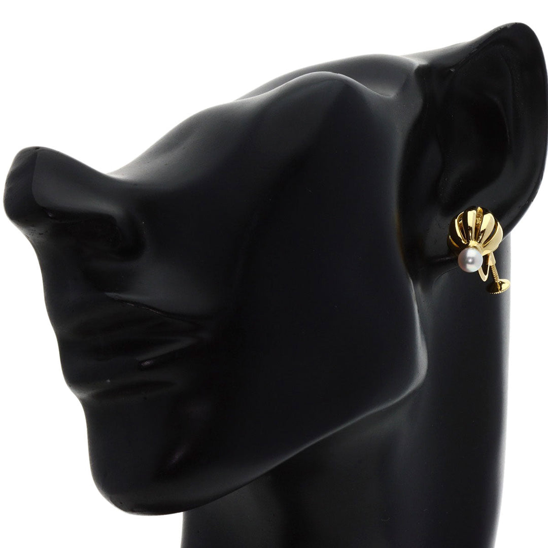 MIKIMOTO Earring 18K Yellow Gold gold Pearl Women Used Authentic