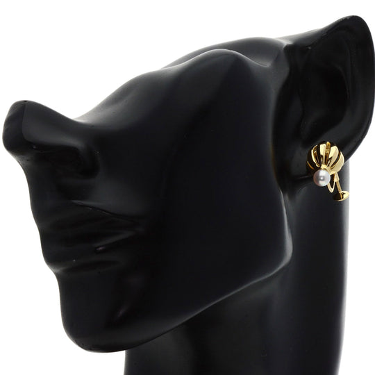 MIKIMOTO Earring 18K Yellow Gold gold Pearl Women Used Authentic