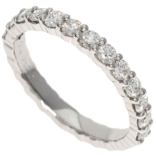 STAR JEWELRY Ring PT950 Silver Half eternity diamond Women Used Authentic