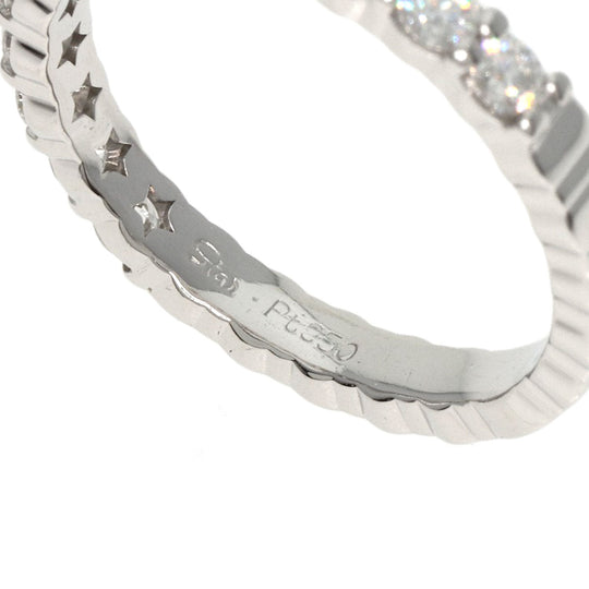 STAR JEWELRY Ring PT950 Silver Half eternity diamond Women Used Authentic