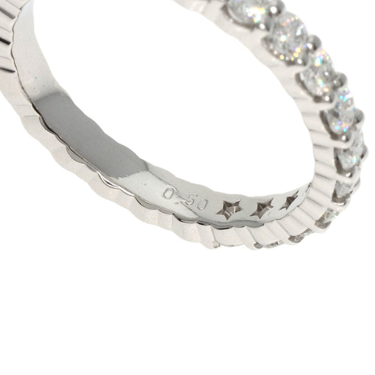 STAR JEWELRY Ring PT950 Silver Half eternity diamond Women Used Authentic