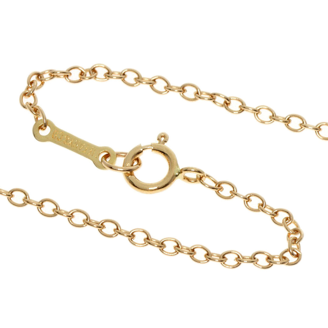 TIFFANY&Co. Necklace 18K Yellow Gold gold Open Heart Large Pav Diamond Women Used Authentic