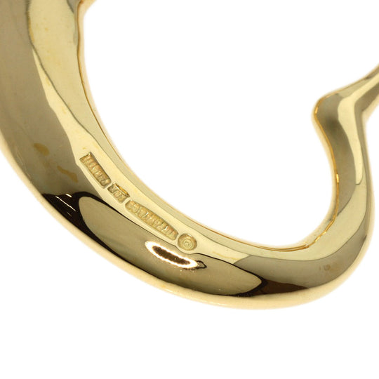 TIFFANY&Co. Necklace 18K Yellow Gold gold Open Heart Large Pav Diamond Women Used Authentic