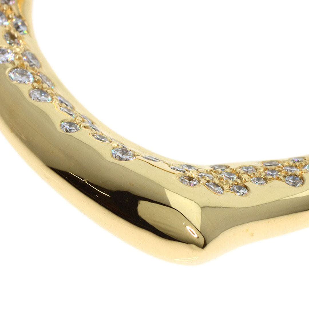 TIFFANY&Co. Necklace 18K Yellow Gold gold Open Heart Large Pav Diamond Women Used Authentic