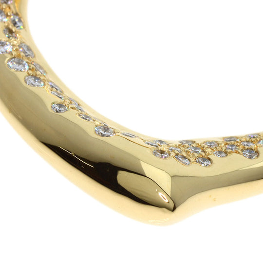 TIFFANY&Co. Necklace 18K Yellow Gold gold Open Heart Large Pav Diamond Women Used Authentic