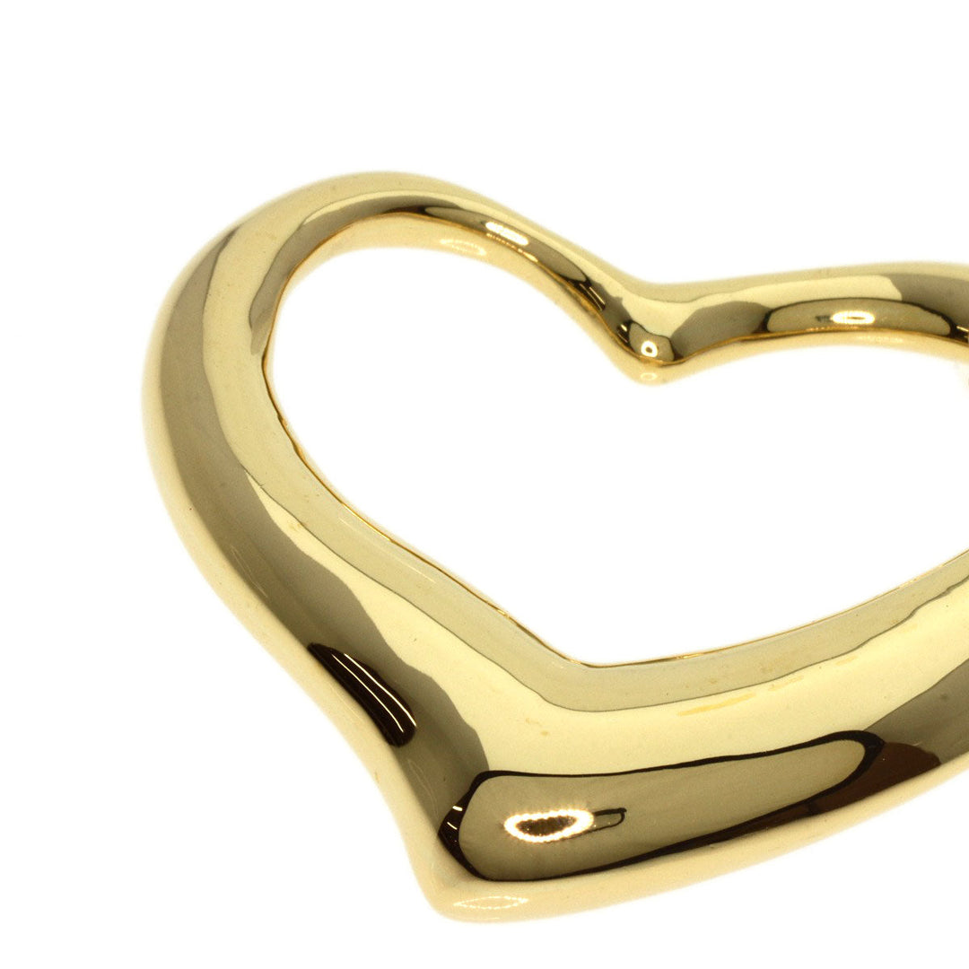 TIFFANY&Co. Necklace 18K Yellow Gold gold Open Heart Large Pav Diamond Women Used Authentic