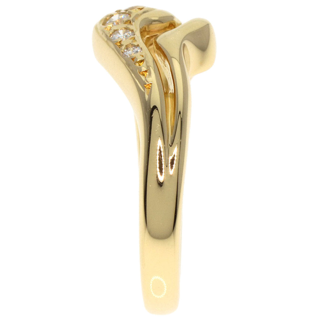MIKIMOTO Ring 18K Yellow Gold gold diamond Women Used Authentic