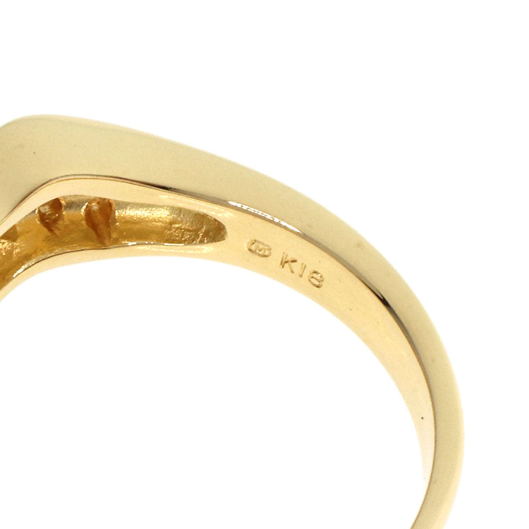 MIKIMOTO Ring 18K Yellow Gold gold diamond Women Used Authentic